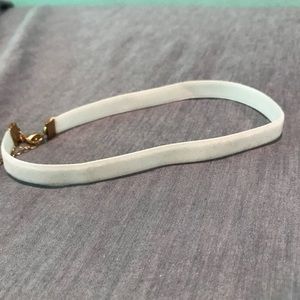 White Velvet Choker